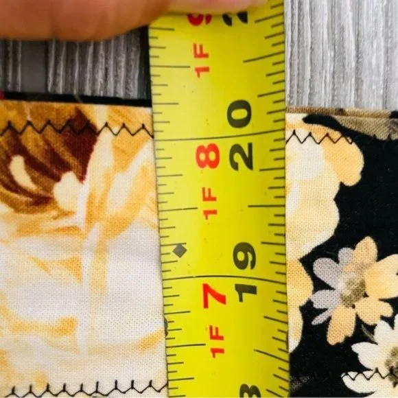 Floral window valance curtain floral maximalist style 3 piece window treatment - Picture 3 of 6